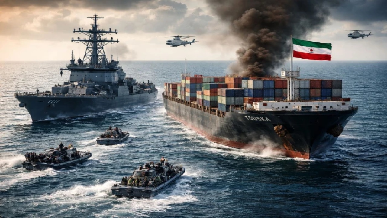 ترامب يعلن اعتراض سفينة شحن إيرانية والسيطرة عليها