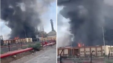 حريق ضخم في مصفاة باشبادرة بالهند.. فيديو