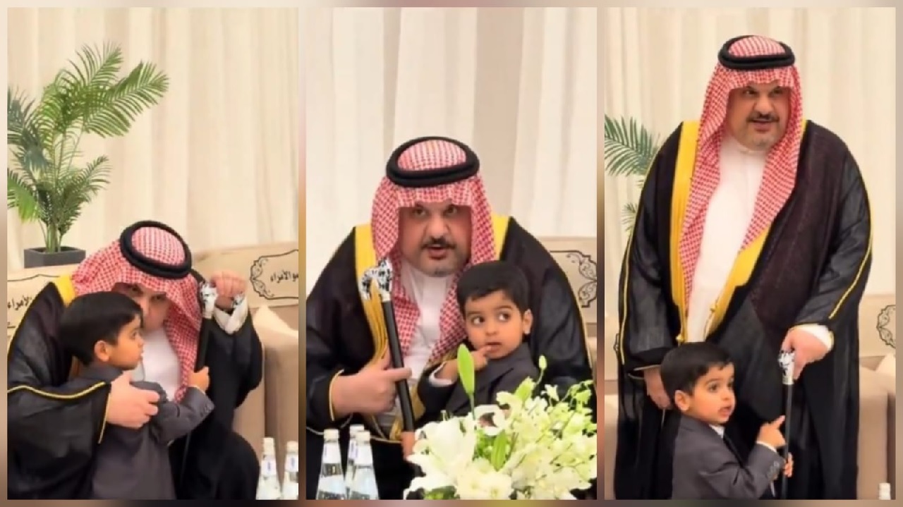 لقطات دافئة تجمع الأمير عبدالرحمن بن مساعد مع حفيده خالد.. فيديو