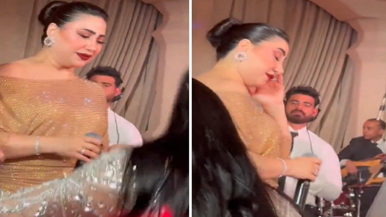 وجه بوسي في أحد الأفراح يثير الجدل.. فيديو