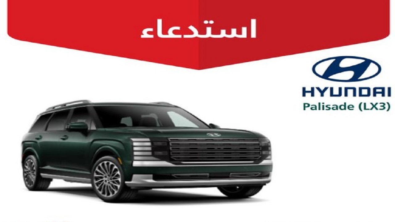 التجارة تستدعي 193 مركبة هيونداي – باليسيد