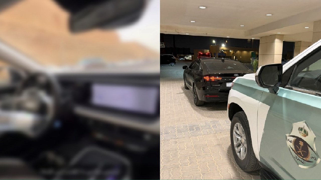 المرور يضبط قائد مركبة لتركه مقعد القيادة أثناء السير