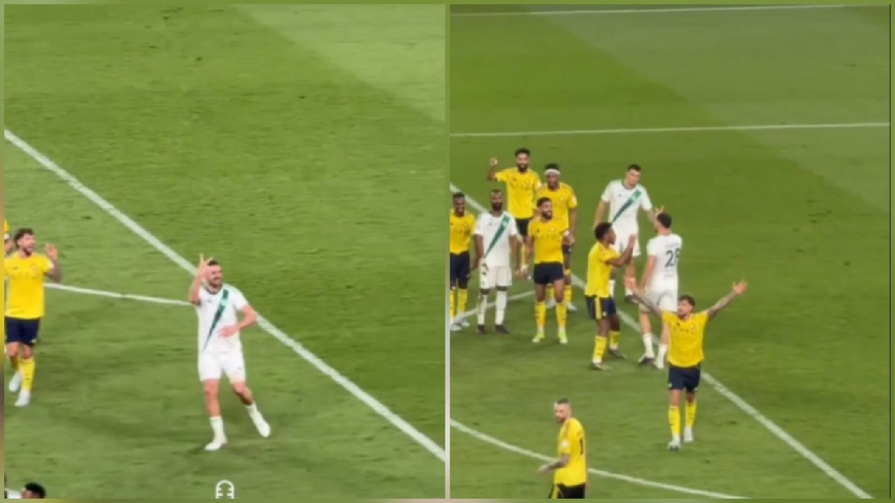 ديميرال يستفز جماهير النصر ويشير بالنخبتين.. فيديو