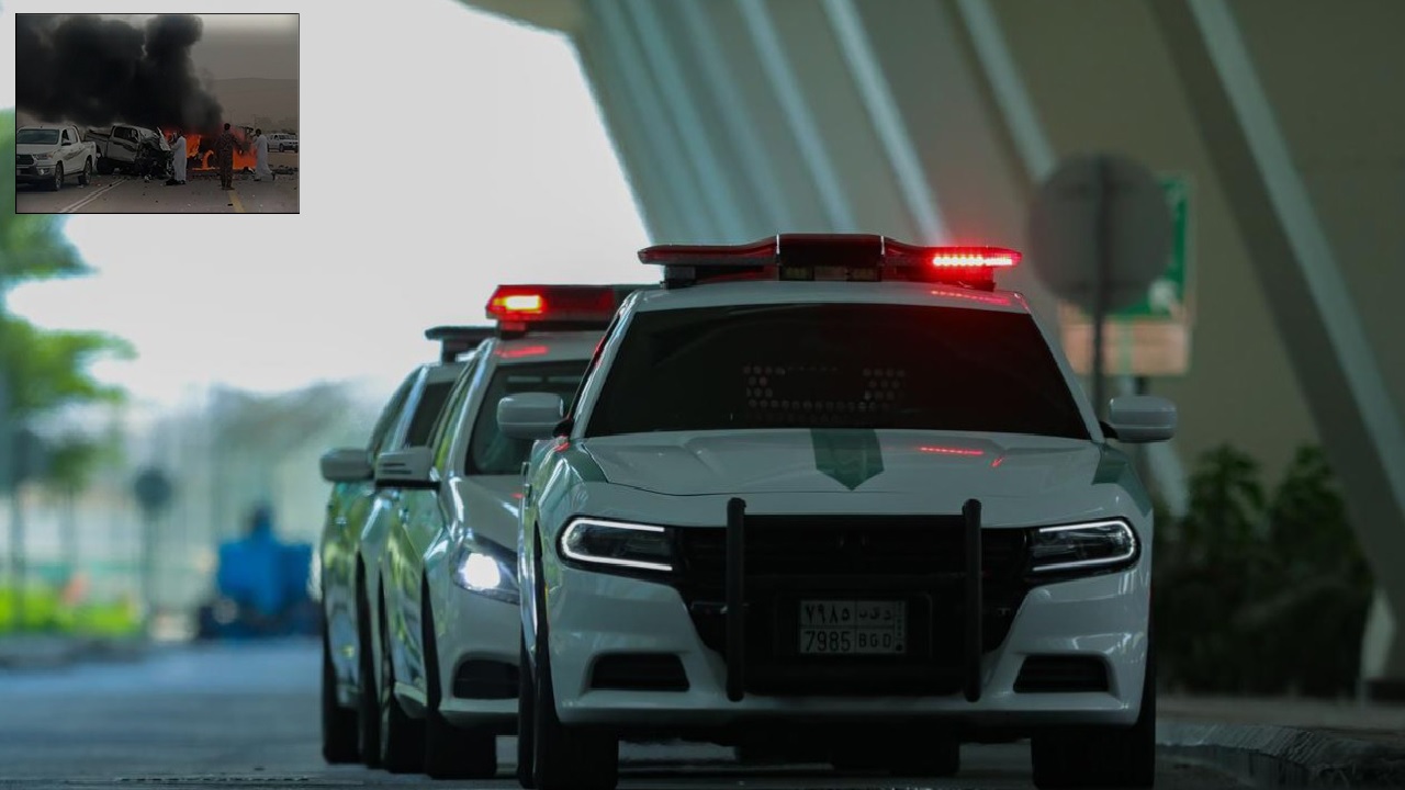 مرور الرياض يباشر حادث اصطدام مركبتين في حوطة بني تميم