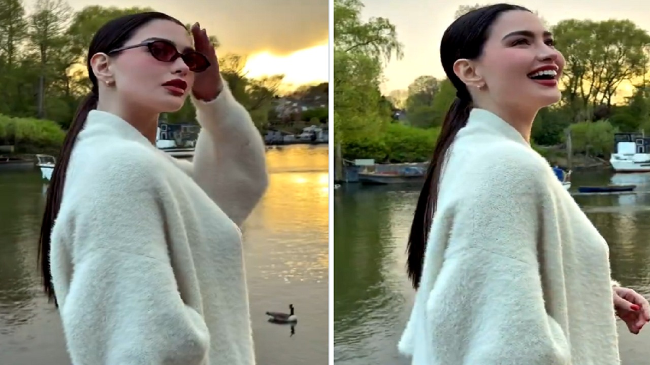 روان بن حسين تستمتع بجمال لندن بعد خروجها من السجن.. فيديو