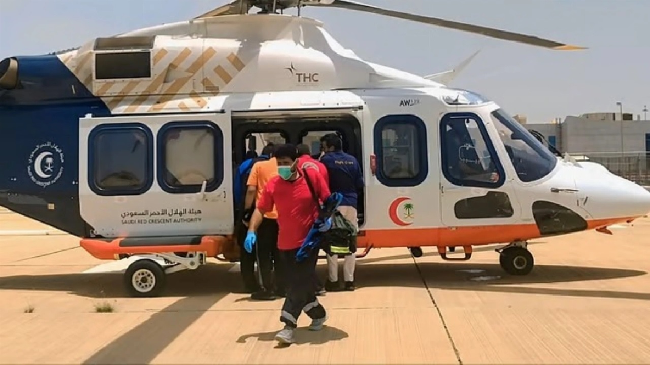 الإسعاف الجوي ينقذ مريض جلطة قلبية بالرياض