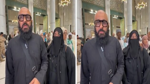 زوجان باكستانيان يتلوان القرآن الكريم بصوت خاشع بعد أدائهما فريضة الحج