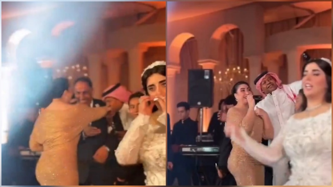 سعيد العويران يقبل يد ورأس المطربة بوسي خلال زفاف.. فيديو