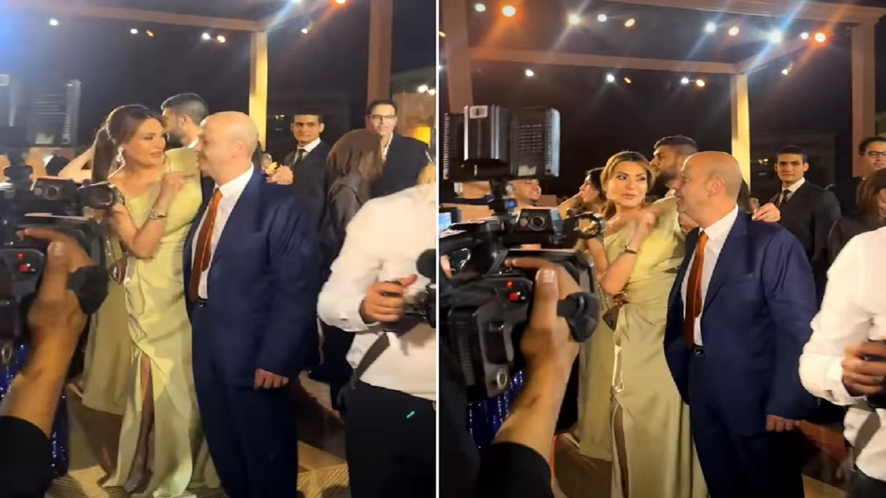 عمرو أديب يغني ويرقص مع زوجته الجديدة .. فيديو