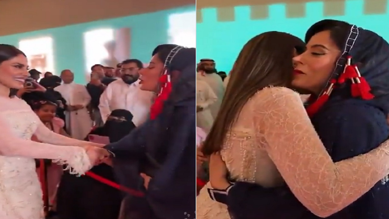 فرحة إلهام علي برؤية عائشة كاي في مهرجان أفلام السعودية.. فيديو