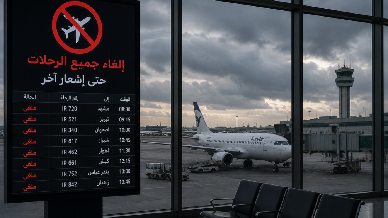 إيران تعلق جميع الرحلات الجوية حتى إشعار آخر