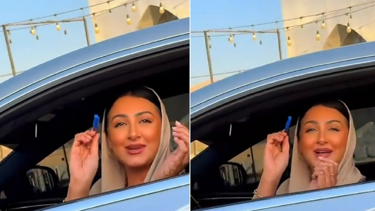 لقطة عفوية لـ هيفاء حسين مع صديقتها أثناء محاولتها رمي قلم .. فيديو
