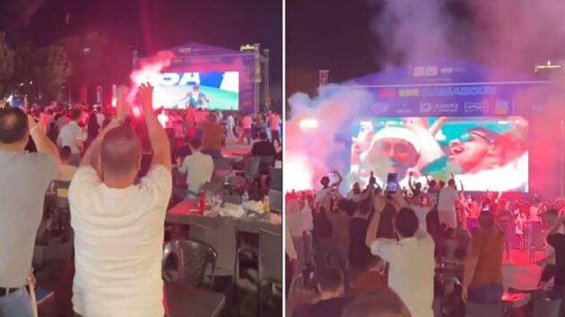 أفراح السوريين من قلب دمشق بهدف المنتخب السعودي .. فيديو