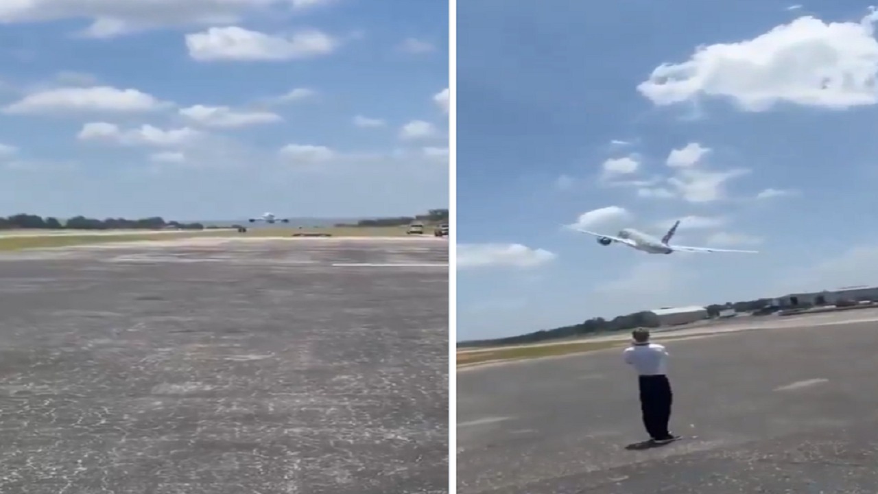 الخطوط القطرية تنفي ملكيتها لطائرة من طراز B777-200LR.. فيديو