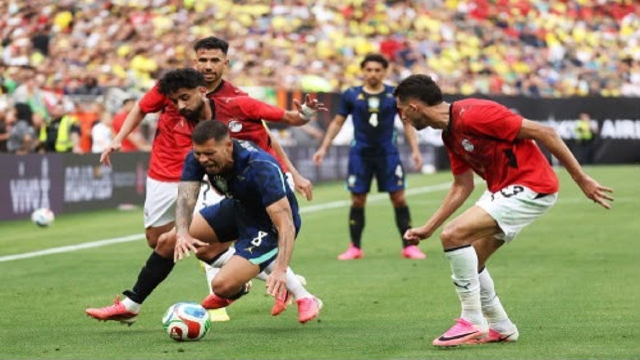 منتخب مصر يخسر أمام البرازيل قبل انطلاق كأس العالم