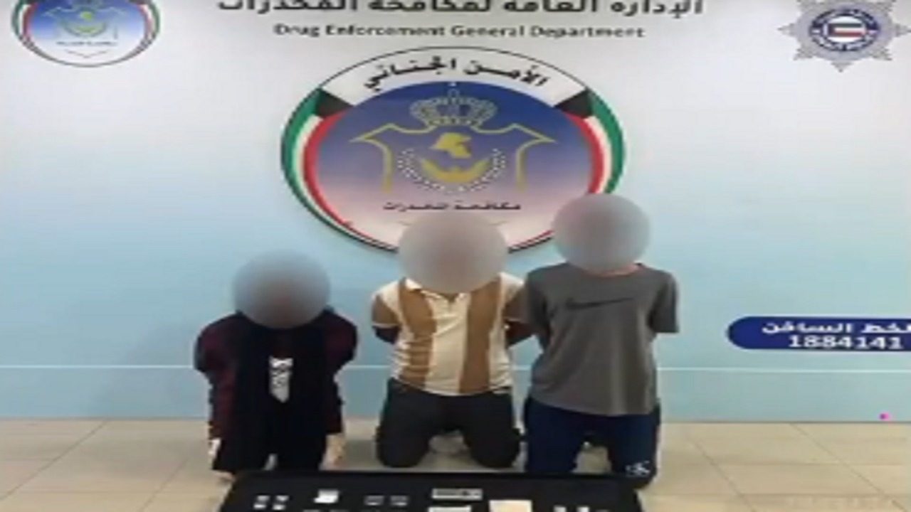 ضبط 7 أشخاص حاولوا تهريب 9 أنواع من المخدرات إلى الكويت