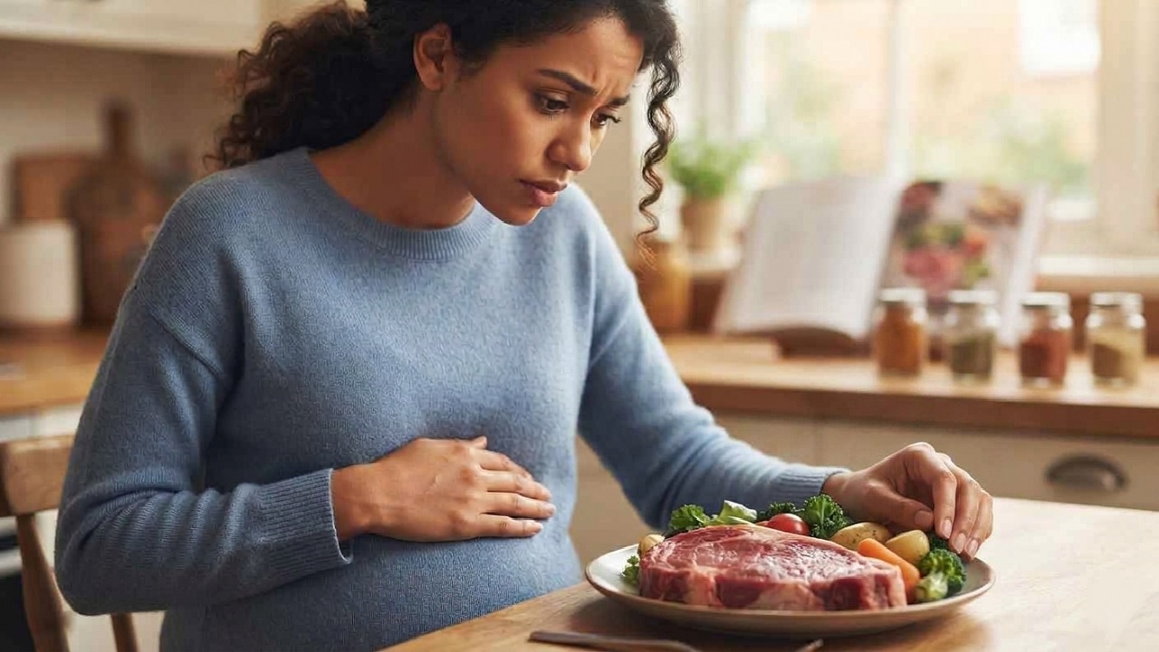 تناول اللحوم النيئة خلال الحمل يهدد صحة الجنين