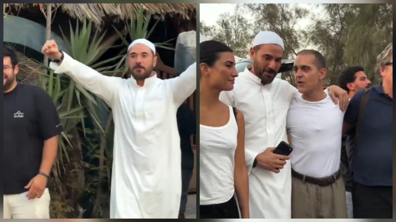 أحمد عز يحتفل بعيد ميلاده خلال كواليس مسلسل الأمير.. فيديو