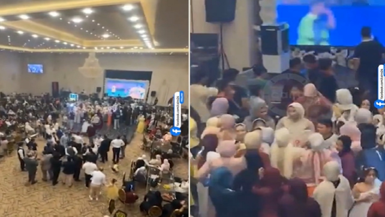 عريسان يوقفان حفل زفافهما لمشاهدة ركلات ترجيح المنتخب المصري.. فيديو
