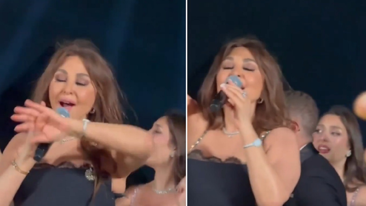 إليسا تُثير الجدل بنظرها إلى الساعة أثناء غنائها في حفل زفاف