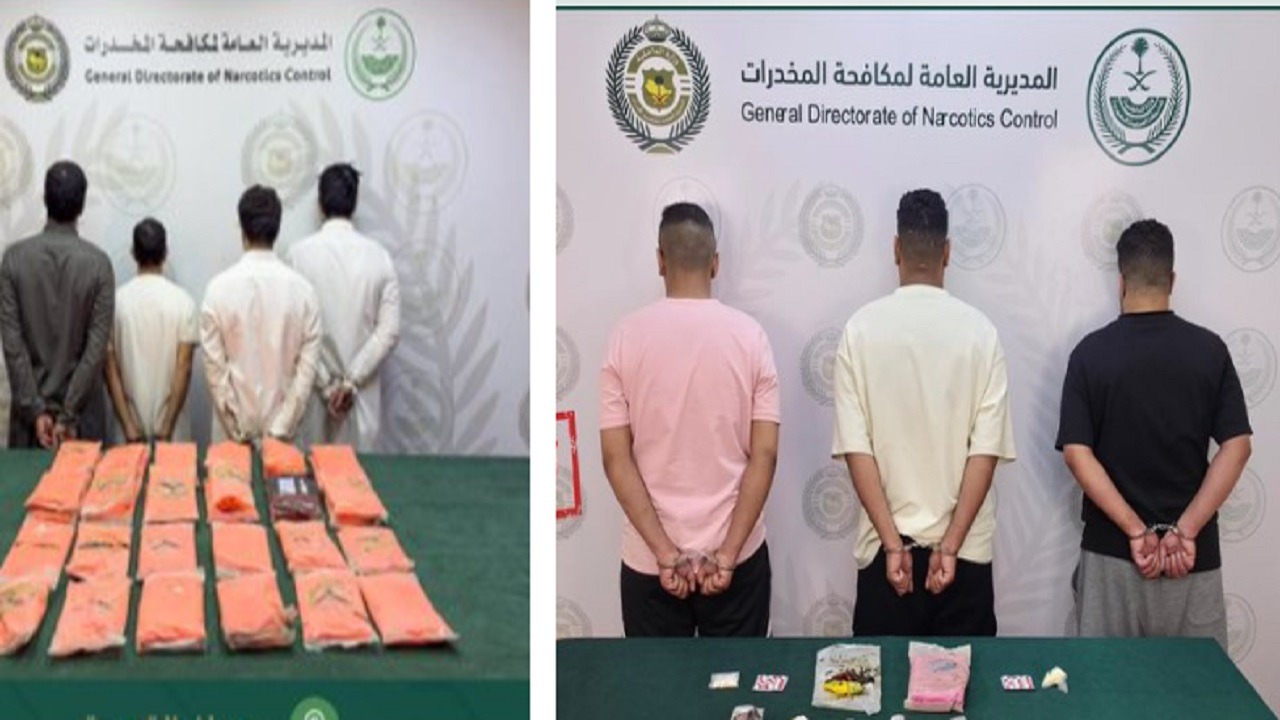 القبض على 7 مواطنين لترويجهم الحشيش في جدة والمدينة