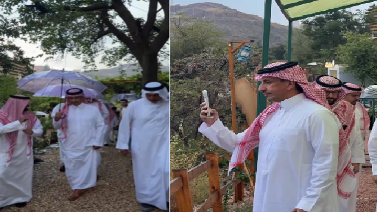 الخطيب يستمع بالأجواء الممطرة أبها.. فيديو