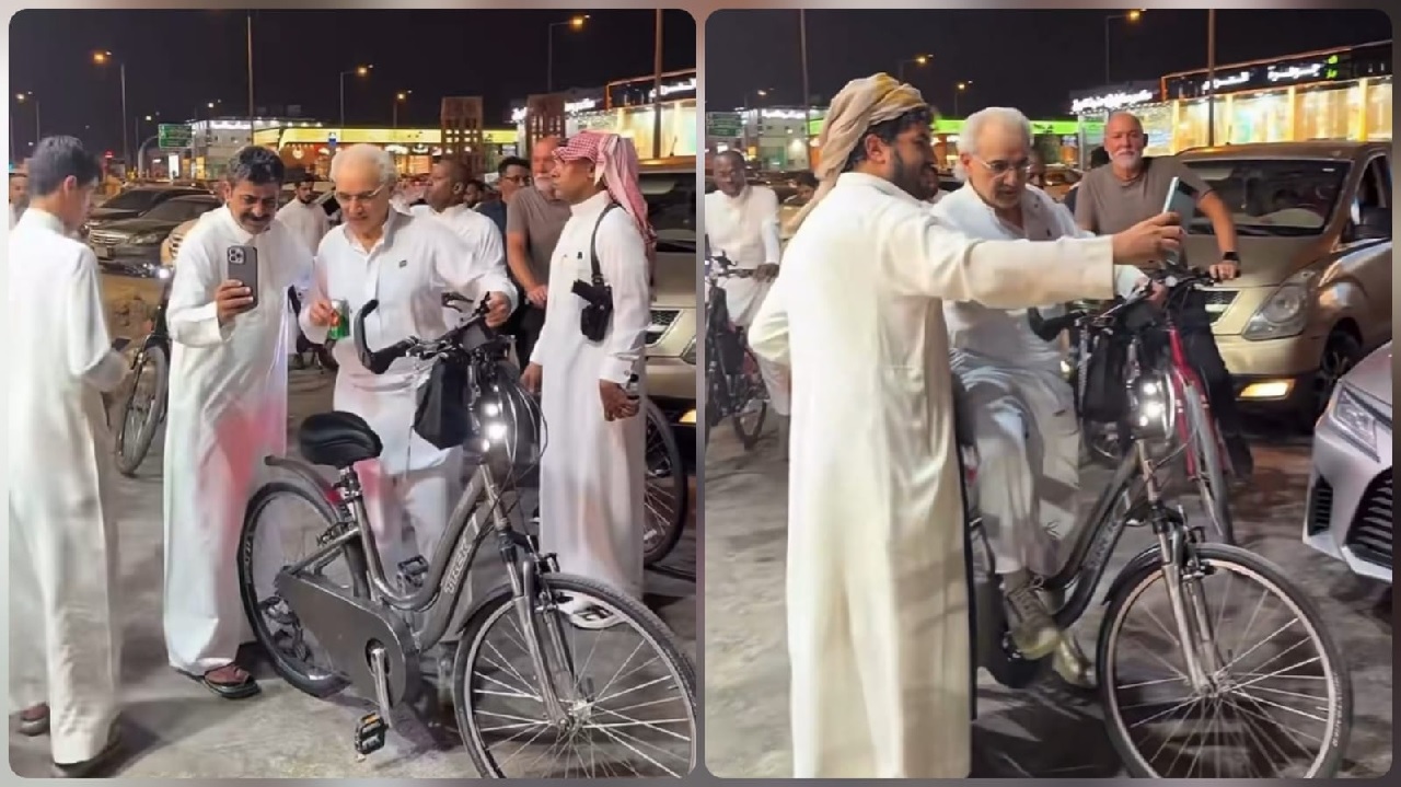 الأمير الوليد يلفت الأنظار بجولة عفوية على دراجته بالرياض.. فيديو