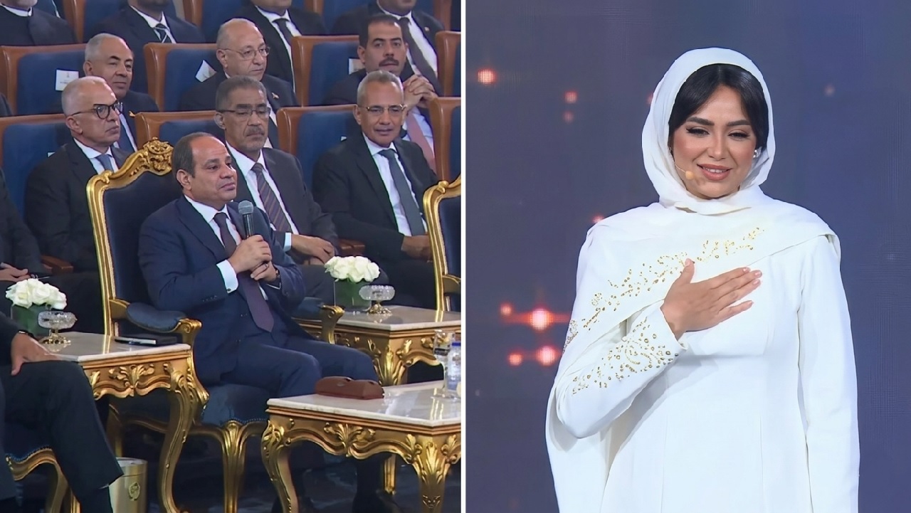 لفتة إنسانية من الرئيس المصري تجاه هبة مجدي بحفل المولد النبوي .. فيديو