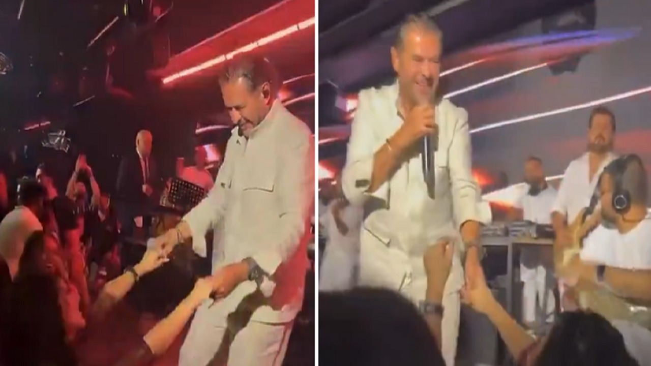 راغب علامة يرقص مع حليمة بولند في حفل غنائي.. فيديو
