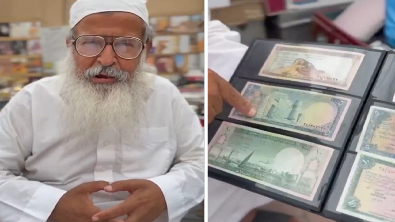 مواطن يجمع أكثر من 100 ألف قطعة من العملات النادرة.. فيديو