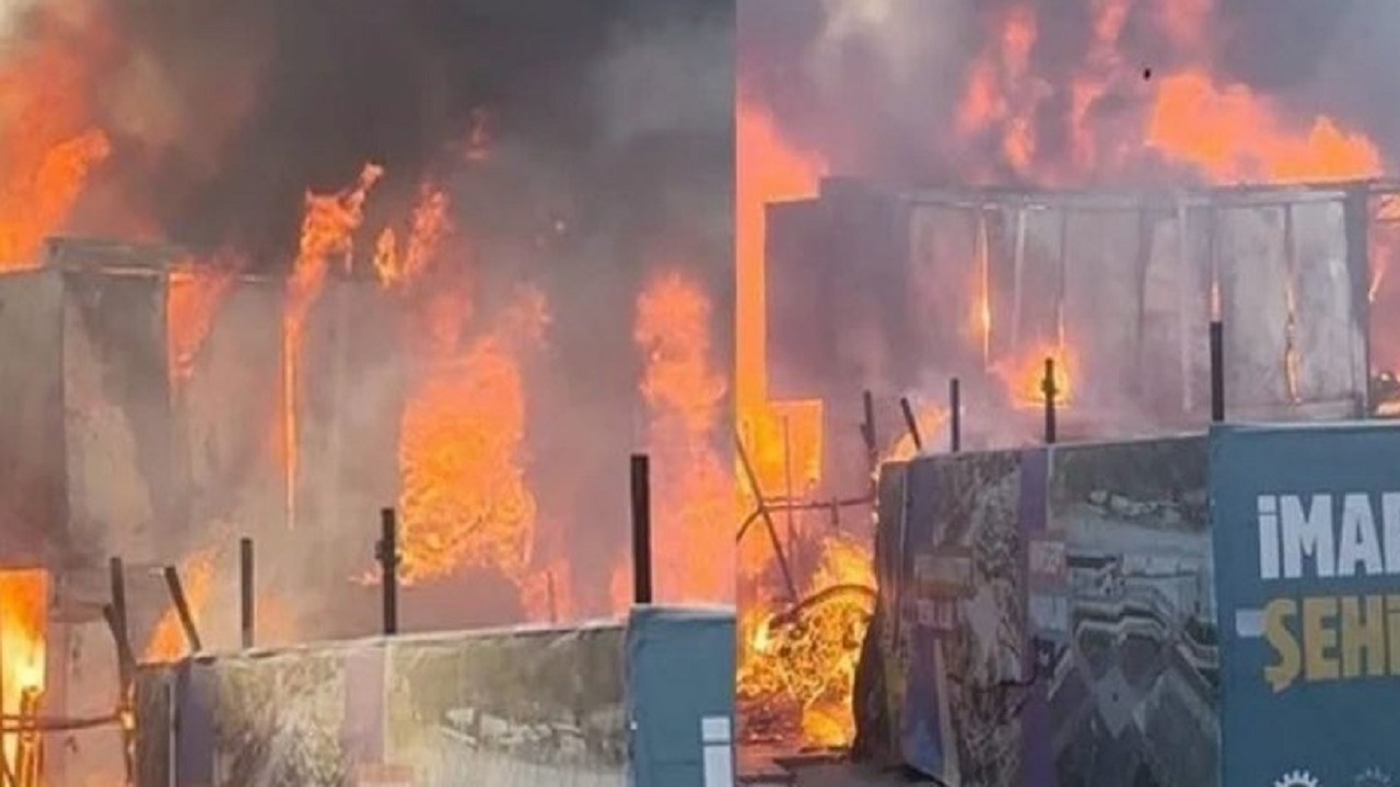 حريق ضخم في موقع مترو بتركيا