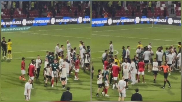 اشتباكات بين لاعبي الاتفاق والنصر بعد صافرة النهاية .. فيديو