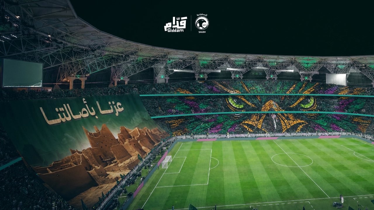 الكشف عن تيفو جماهير الأخضر في افتتاح خليجي 27
