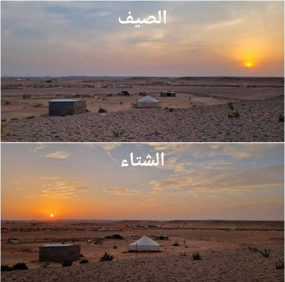 المسند يوضح سبب تغير مواقع شروق وغروب الشمس خلال العام