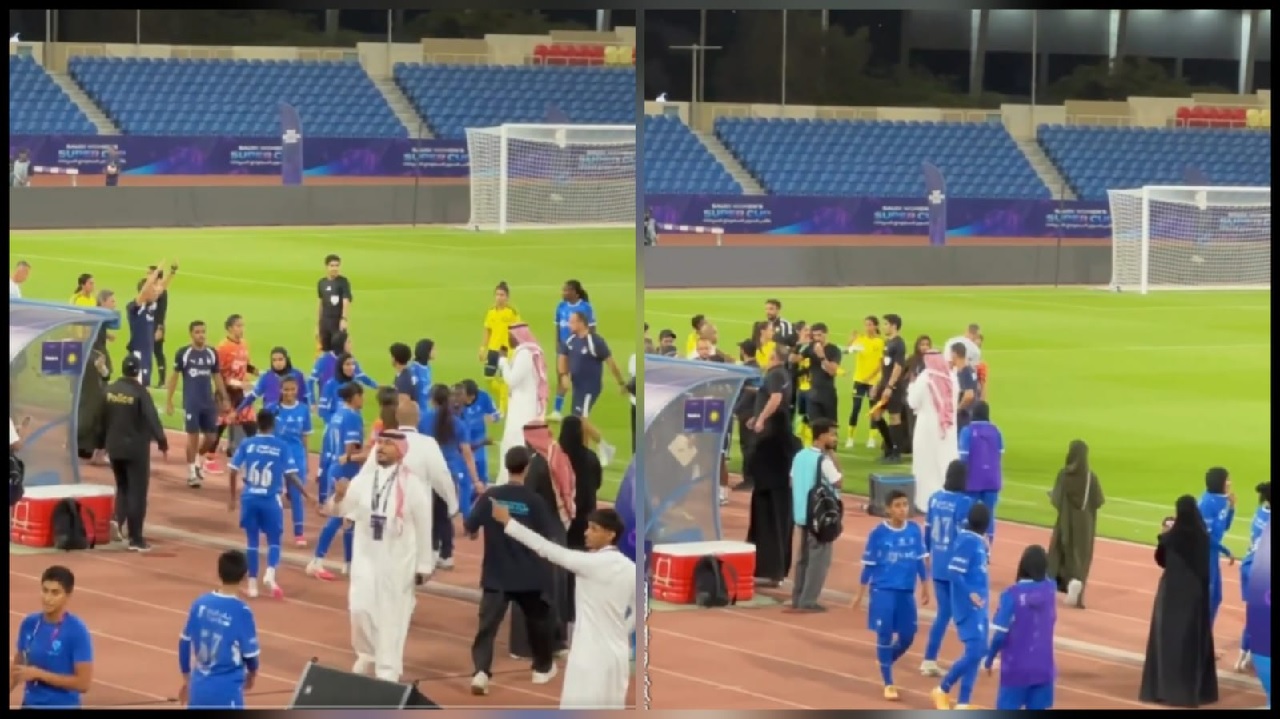 توتر واشتباكات بين لاعبات الهلال والنصر بعد صافرة النهاية..فيديو
