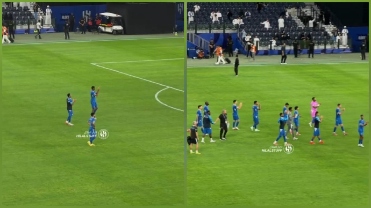 لاعبو الهلال يعتذرون للجماهير بعد الخسارة .. فيديو