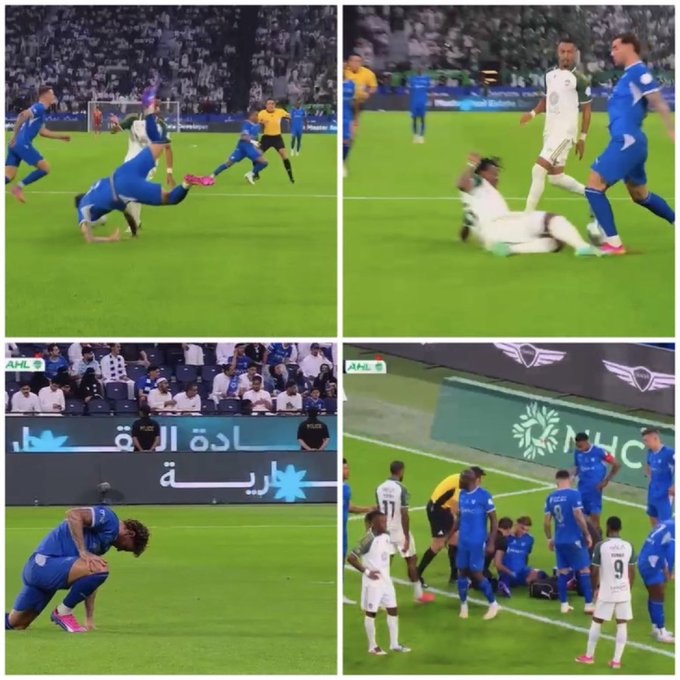 الإصابة تحرم ثيو هيرنانديز من استكمال مواجهة الهلال والأهلي