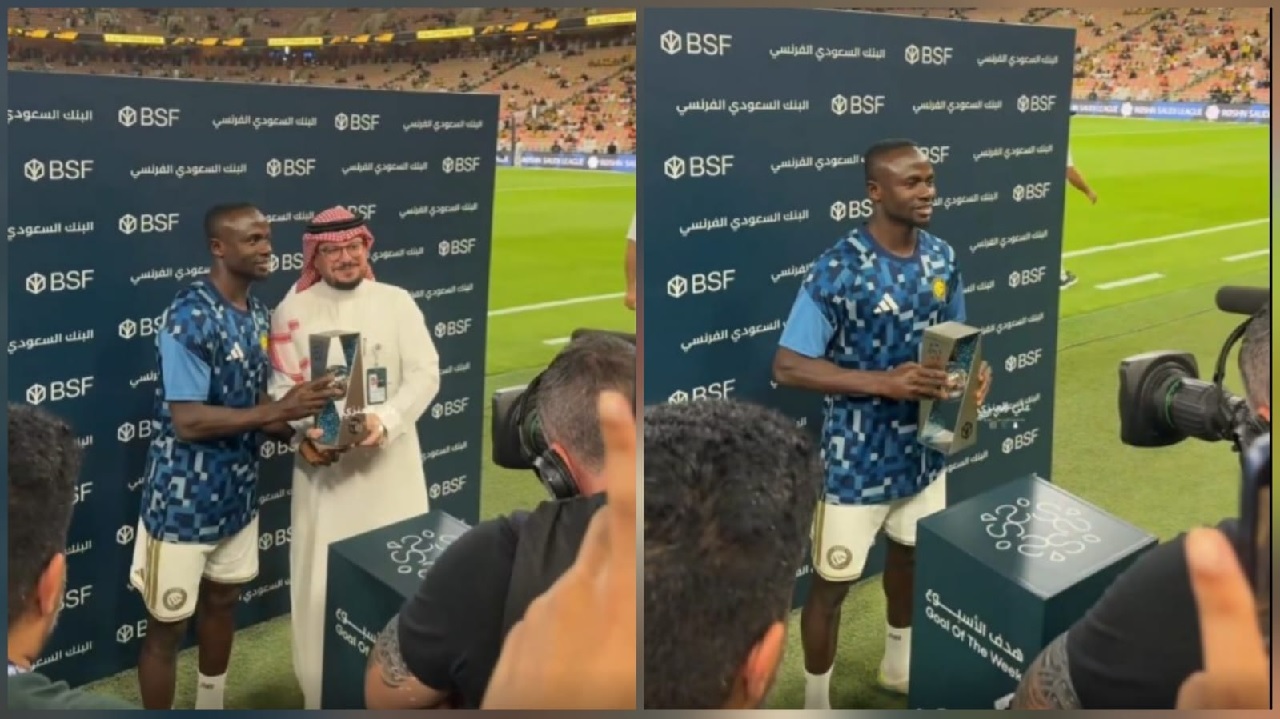 ماني يتسلم جائزة أفضل هدف في الأسبوع .. فيديو