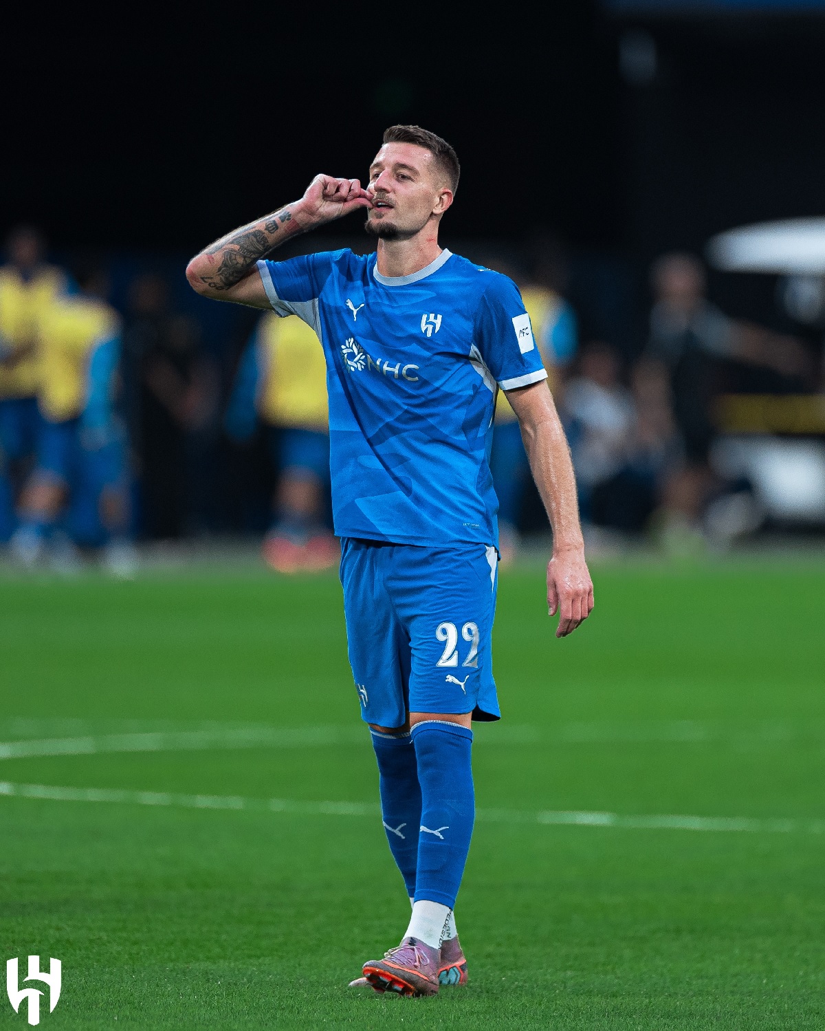 سافيتش يحصد جائزة أفضل لاعب في مباراة الهلال والغرافة