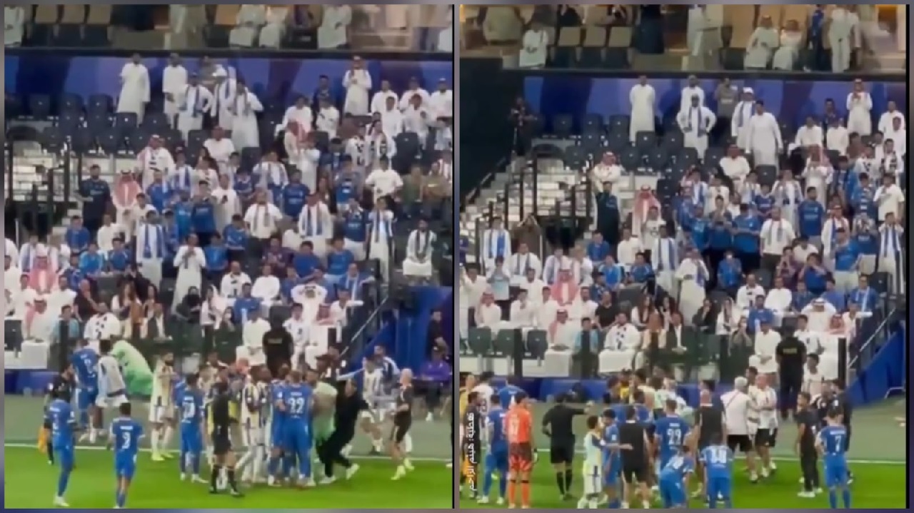 اشتباكات وبطاقات حمراء خلال مواجهة الهلال والغرافة .. فيديو