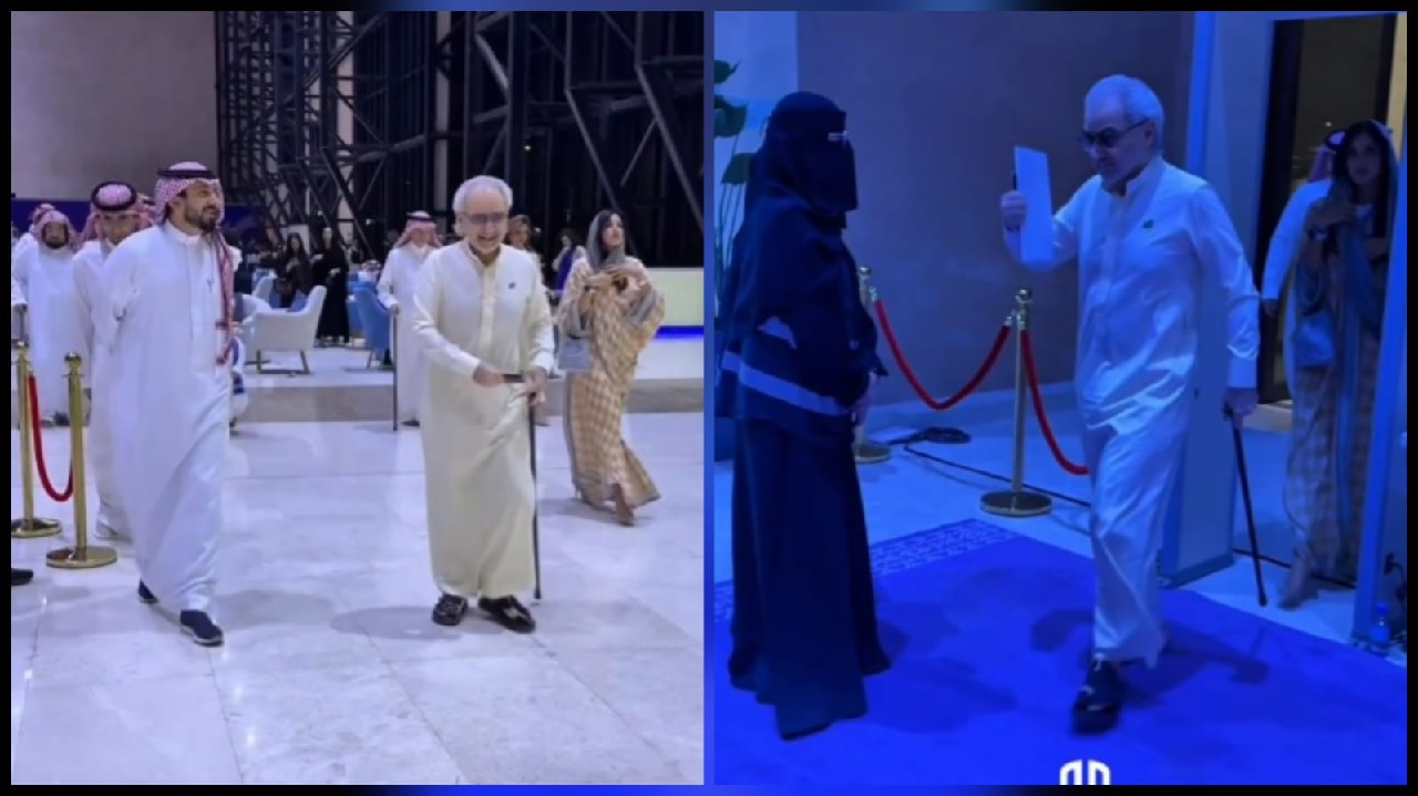 لحظة وصول الأمير الوليد إلى المملكة أرينا لمتابعة الهلال.. فيديو