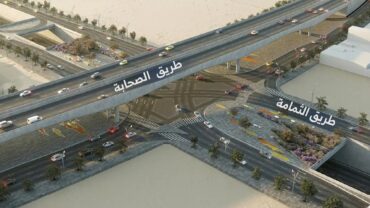 تنفيذ جسر ونفق عند طريق الثمامة مع تقاطع طريق الصحابة