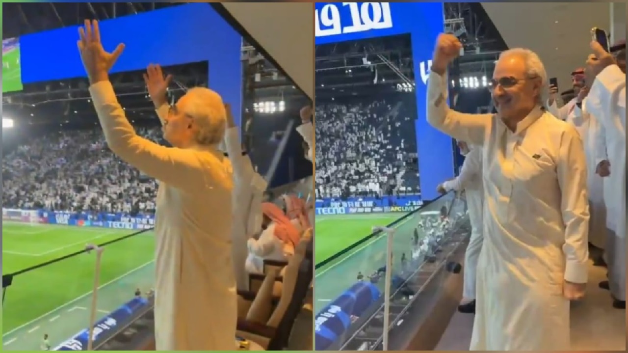 الأمير الوليد يحتفل بهدف روبن نيفيز للهلال .. فيديو