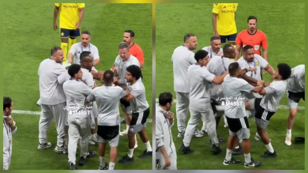اشتباك قوي بين إداريي نيوم والنصر عقب مواجهة الفريقين ..فيديو