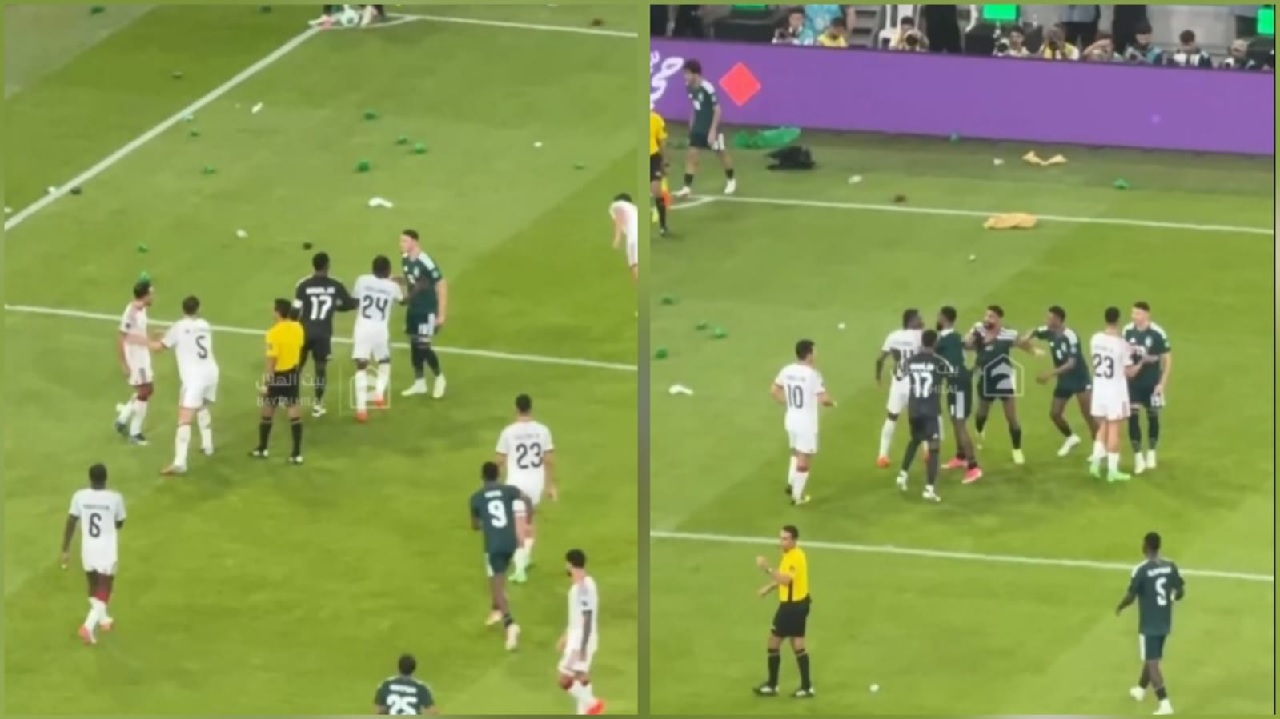 الحمدان يشعل أجواء النهائي بمشادة مع لاعب الإمارات .. فيديو