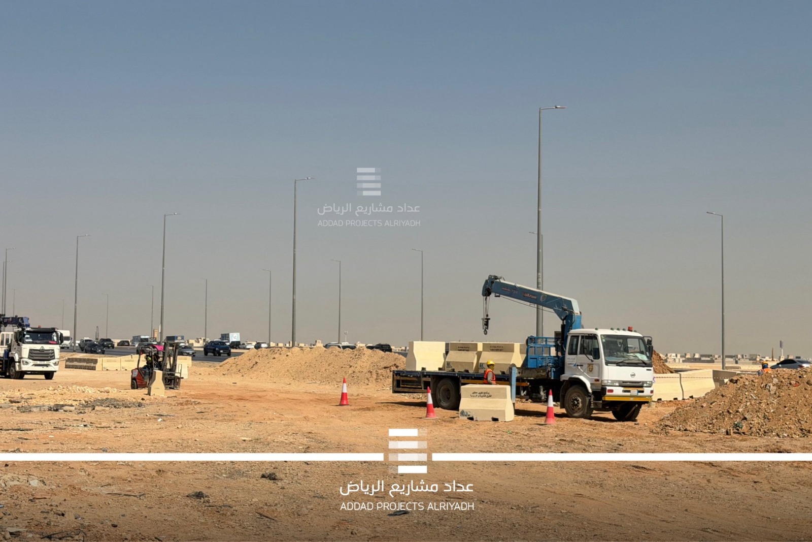 بدء أعمال تطوير الجزء الشمالي من طريق الشيخ جابر الأحمد شرق الرياض ..صور
