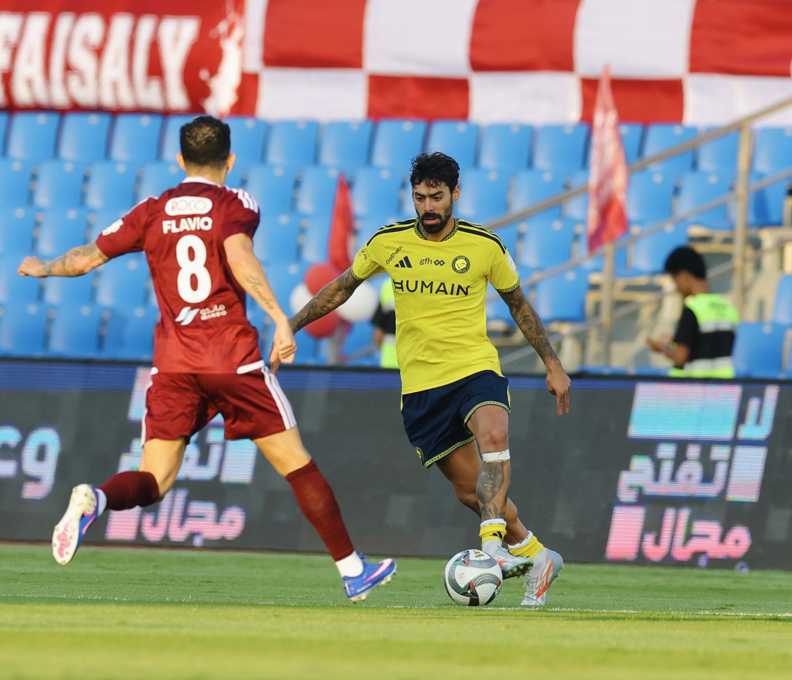 النصر يحسم مواجهة الفيصلي بثلاثية