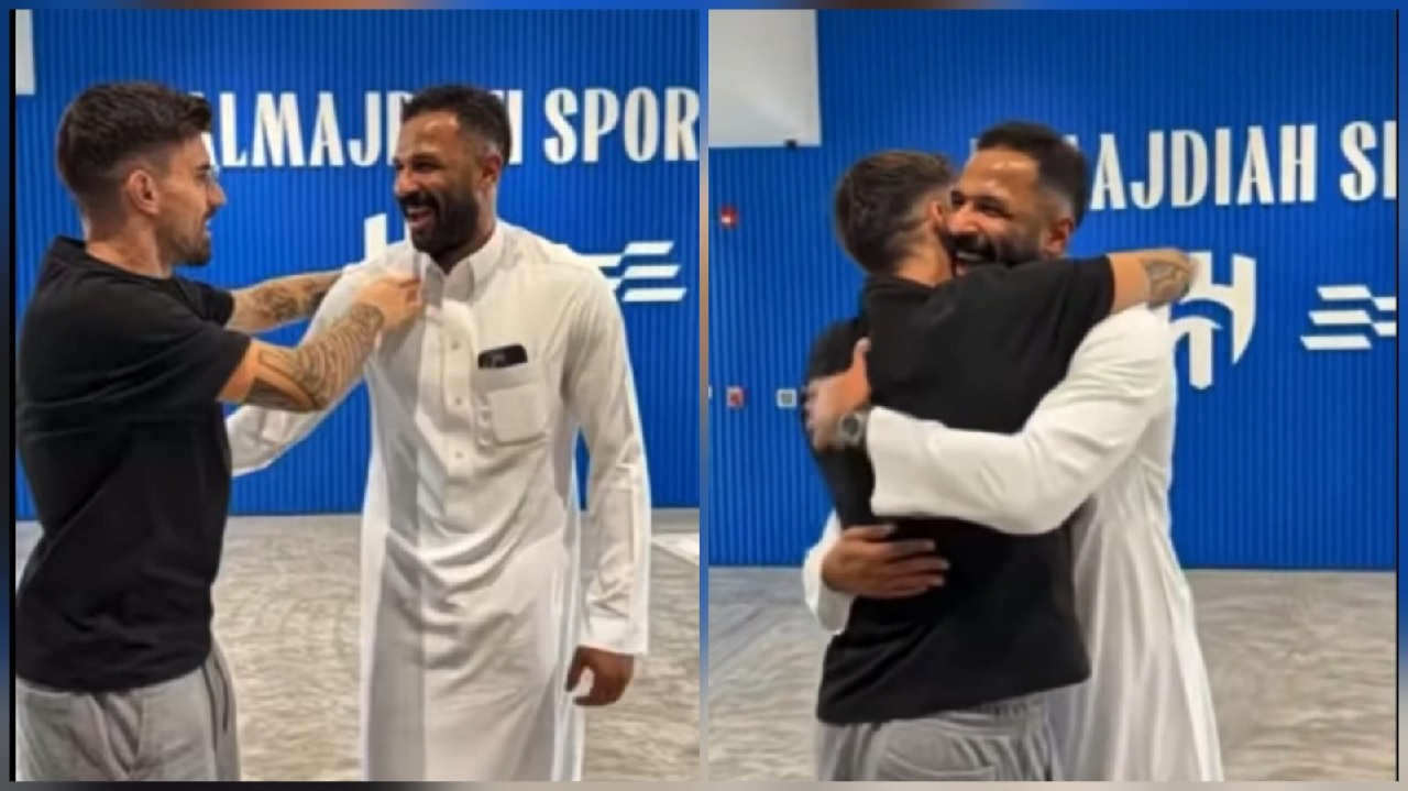 بالعناق والأجواء الأخوية: نيفيز يستقبل العويس في مقر الهلال.. فيديو