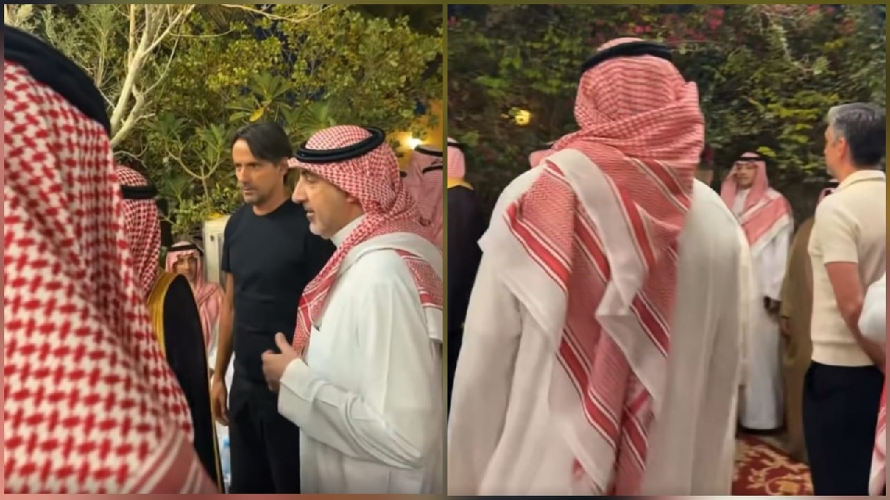 إنزاغي ووفد من الهلال يقدمون واجب العزاء لأسرة عبدالعزيز الرشيد ..فيديو