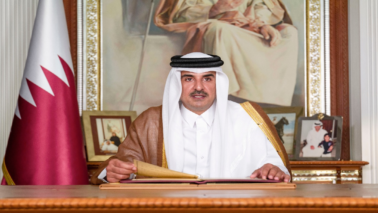 الشيخ تميم يبارك للمملكة التتويج بكأس الخليج ويثني على روعة التنظيم